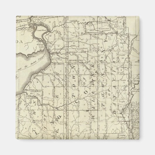 モリスの購入地図または西遺伝資源 マグネット (正面)