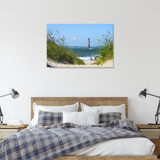 モリスアイランドライトハウスウォークウェイ キャンバスプリント (インサイチュ (寝室))