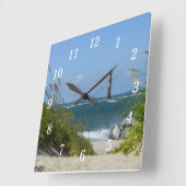 モリスアイランドライトハウスウォークウェイ スクエア壁時計 (傾斜)