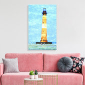 モリスアイランドライトハウス油オンキャンバス キャンバスプリント (インサイチュ (リビング))