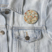 モリスアカンサスフローラクレ刺繍模様 缶バッジ (インサイチュ)