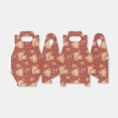 モリスインスパイアユリ花植物赤テキスタイル フェイバーボックス (折り畳みなし)