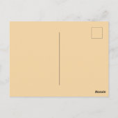 モリスインスパイアユリ花植物赤テキスタイル ポストカード (裏面)