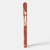 モリスインスパイアユリ花植物赤テキスタイル Case-Mate iPhoneケース (裏面 / 左)