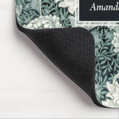 モリスエレガントアネモンとモノグラム マウスパッド (コーナー)