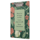 モリスエレガントスタイルコーラルグリーンティール(緑がかった色)フローラ クリップボード (左)