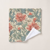 モリスエレガントスタイルヴィンテージパーペネルパターン バスタオルセット (ウォッシュタオル)