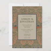 モリスエレガントピーコック&ドラゴンパタ結婚ーン 招待状 (正面)