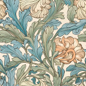 モリスエレガントプインスパイアペリンネルアールヌーボー フリースブランケット