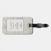 モリスコーラル&セージのラークスパーパターン ラゲッジタグ (裏面横)