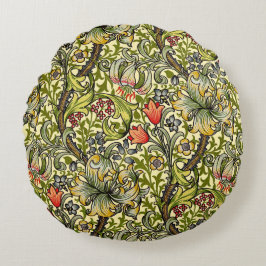 モリスゴールデンリリー模様のクッション ラウンドクッション