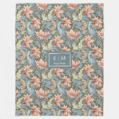 モリススタイリッシュスタイル名前をカスタムするギフトスロー フリースブランケット (正面)