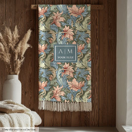 モリススタイリッシュスタイル名前をカスタムするギフトスロー フリースブランケット