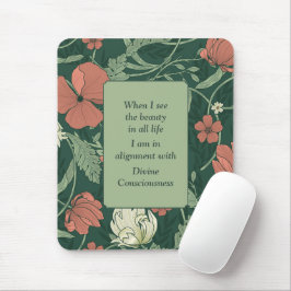モリススタイルフローラルパターン感動的ことわざ マウスパッド