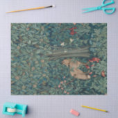 モリスタペストリーキツネティッシュペーパー 薄葉紙 (クラフト)