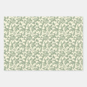 モリスパークカッパーアンドグリーンフローラデマスク ラッピングペーパーシート (正面3)