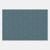 モリスパークブルーアンドグリーンフローラデマスク ラッピングペーパーシート (正面3)