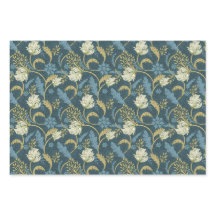 モリスパークブルーアンドグリーンフローラデマスク