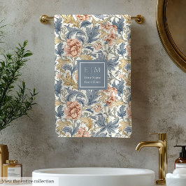 モリスパーソナライズされたスタイルアールヌーボーフローラアート バスタオルセット