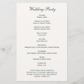 モリスフローラ庭園の結婚式式プログラム (裏面)