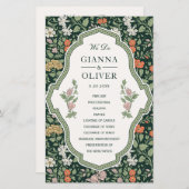 モリスフローラ庭園の結婚式式プログラム (正面/裏面)