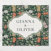 モリスフローラ庭園の結婚式 スパークリングワインラベル (シングルラベル)