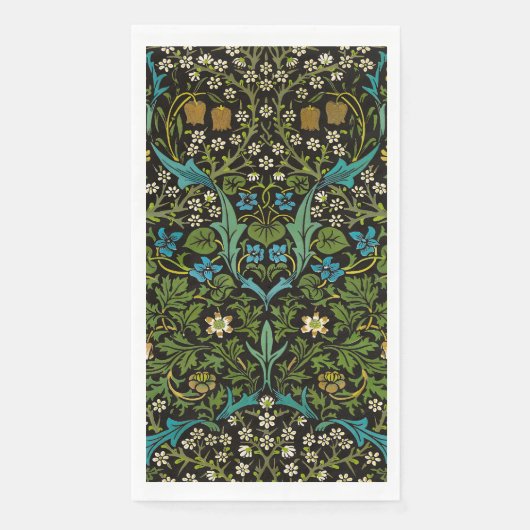 モリスブラックバックグラウンドヴィンテージブラックソーンパターン (正面)