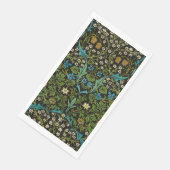 モリスブラックバックグラウンドヴィンテージブラックソーンパターン (コーナー)