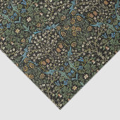 モリスブラックバックグラウンドヴィンテージブラックソーンパターン 薄葉紙 (詳細)