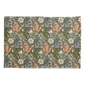 モリスブラックバックグラウンド1896コンプトンフローラルパターン 枕カバー (裏面)