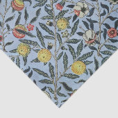 モリスブルー背景アンティークポメグラナパターン 薄葉紙 (詳細)