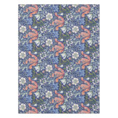 モリスブルー背景1896コンプトンフローラルパターン テーブルクロス (正面)