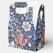 モリスブルー背景1896コンプトンフローラルパターン フェイバーボックス (オープン)