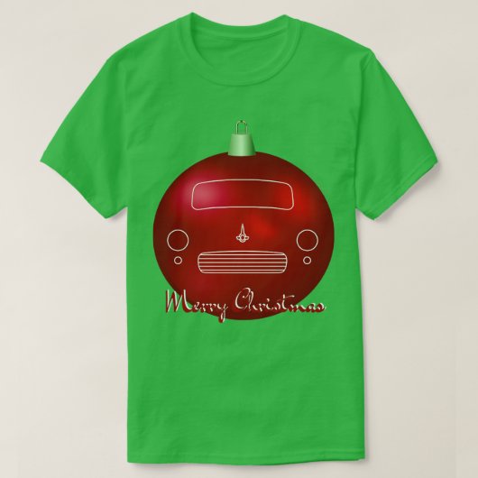 モリスマイナーイギリスクラシッククリスマスボールスペシャ Tシャツ (デザイン正面)