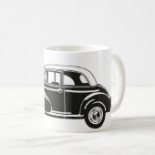 モリスマイナーカーハイキングダックヴィンテージ コーヒーマグカップ (正面右)
