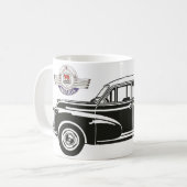 モリスマイナーカーハイキングダックヴィンテージ コーヒーマグカップ (正面左)