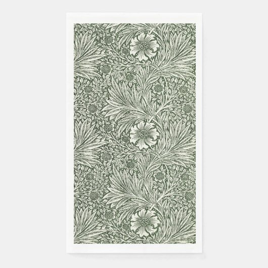 モリスマリゴールドヴィンテージ1875緑のフローラ花 (正面)