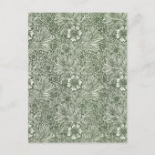 モリスマリゴールドヴィンテージ1875緑のフローラ花 ポストカード (正面)