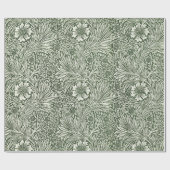 モリスマリゴールドヴィンテージ1875緑のフローラ花 ラッピングペーパー (フラット)