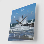 モリスライトハウススプラッシュ スクエア壁時計 (傾斜)