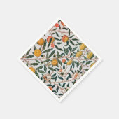 モリスライトバックグラウンドアンティークポメグラナパターン スタンダードカクテルナプキン (角)