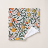 モリスライトバックグラウンドアンティークポメグラナパターン バスタオルセット (ウォッシュタオル)