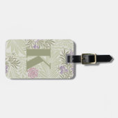 モリスラベンダー&ピンクラークスパーパターン ラゲッジタグ (正面横)