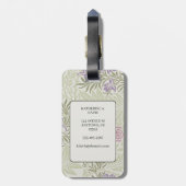 モリスラベンダー&ピンクラークスパーパターン ラゲッジタグ (裏面縦)