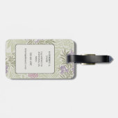 モリスラベンダー&ピンクラークスパーパターン ラゲッジタグ (裏面横)