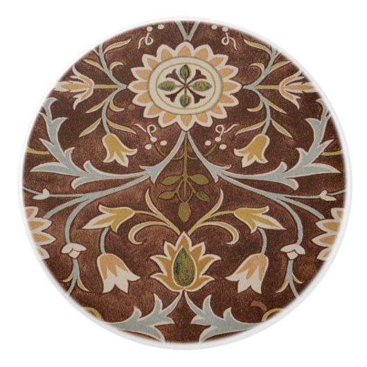 モリスリトルフラワーアールヌーボー詳細 セラミックノブ (正面)