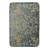 モリスヴィンテージキジのリス&フラワーパターン バスマット (正面縦)