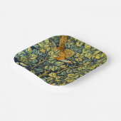 モリスヴィンテージキジのリス&フラワーパターン ペーパープレート (傾斜あり)