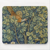 モリスヴィンテージキジのリス&フラワーパターン マウスパッド (正面)