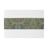 モリスヴィンテージキジのリス&フラワーパターン 招待状ベリーバンド (裏面例)